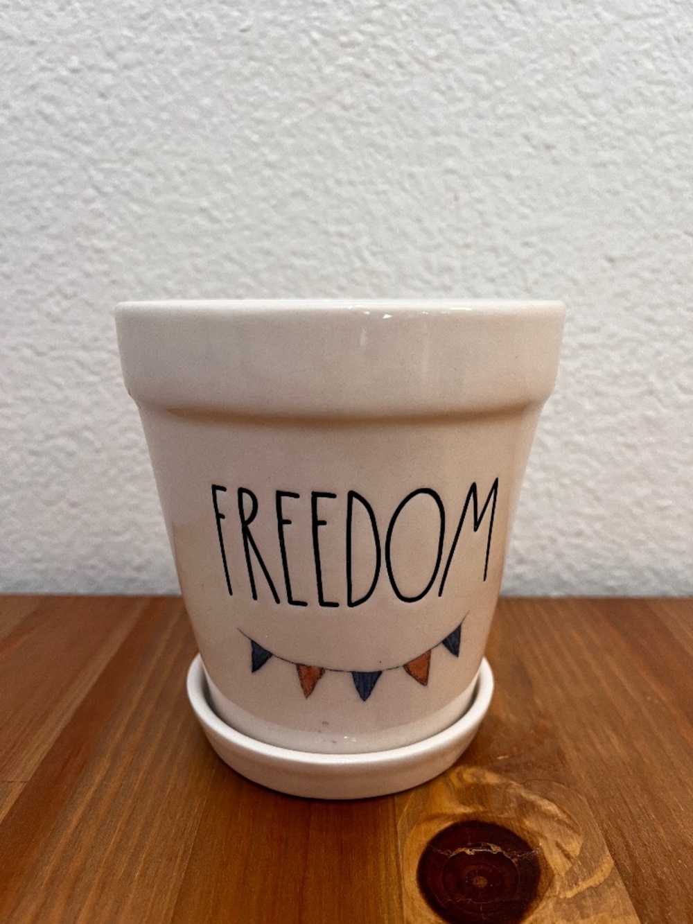 Rae Dunn Ceramic Glazed Planter “Freedom” BRAND-NEW